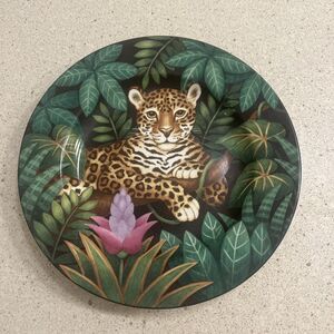 The Sakura Table Jungle Salad Plate Leopard 5780750 Stoneware Stephanie Stouffer